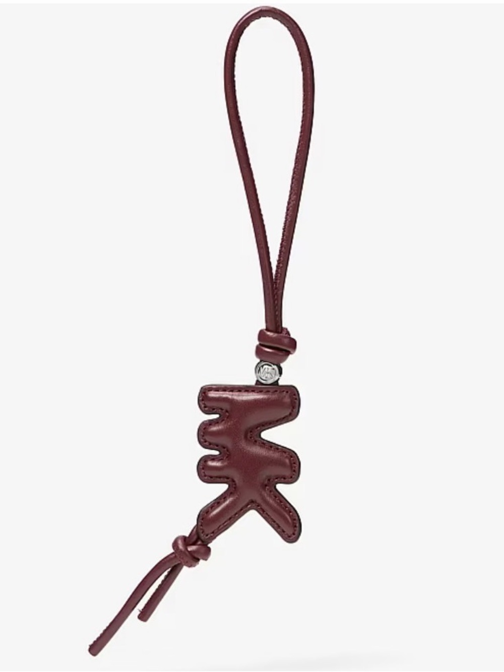 Michael Kors Burgundy Leather Bubble MK Charm NWT